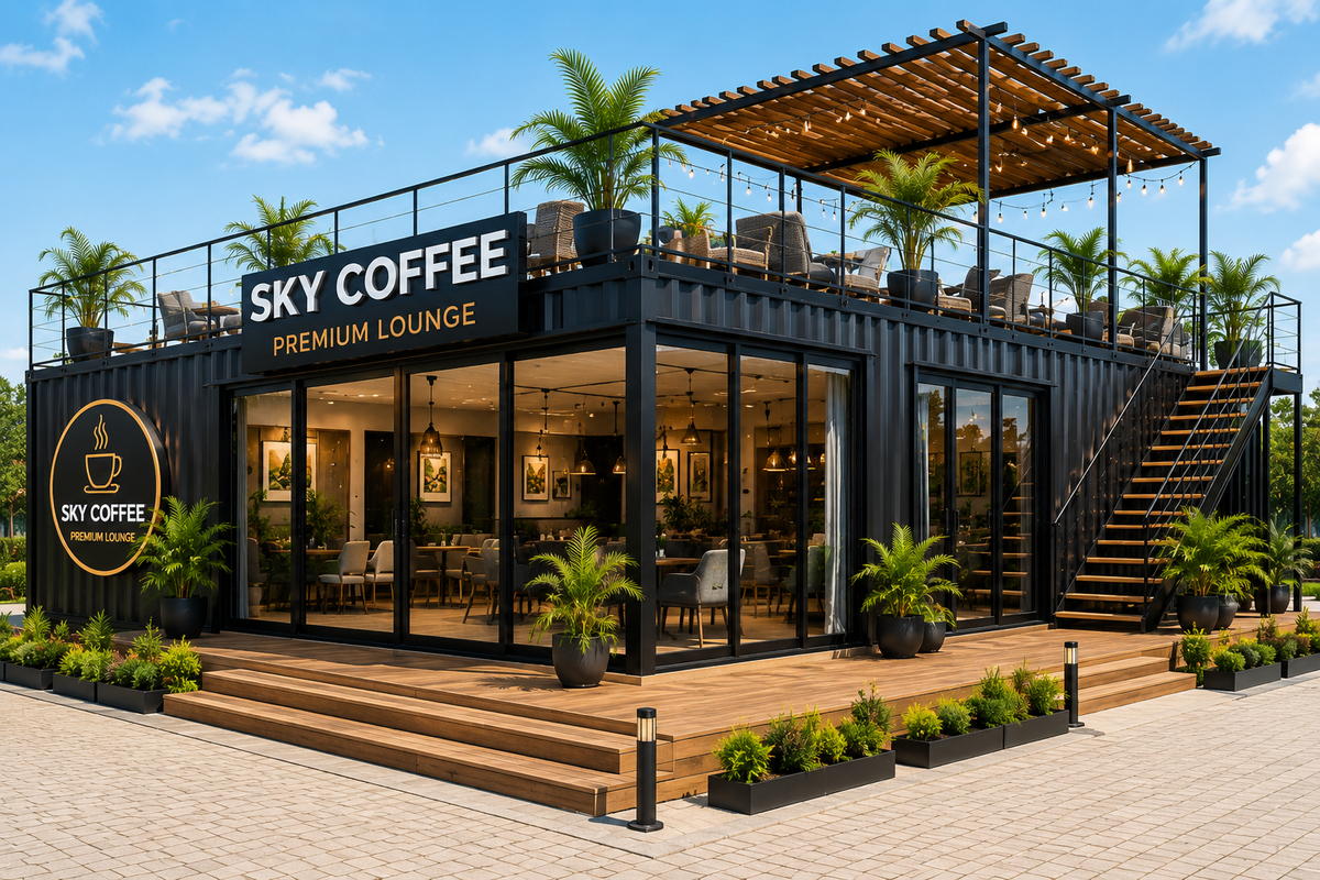 Container Café Sky Coffee – rooftop lounge